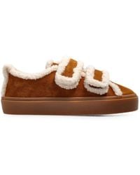 Inuikii - Shearling-Trim Touch-Strap Low Sneakers - Lyst