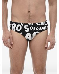 DSquared² - Pop 80's Logo-Print Elasticated Swimming Trunks - Lyst