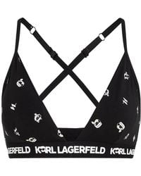 KARL LAGERFELD - Ikonik 2.0 Padded Bralette - Lyst
