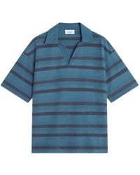 Maison Kitsuné - Striped Short-Sleeve Polo-Collar T-Shirt - Lyst