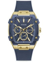 Guess - Stilicone 43.5 Mm Multifunction Watch - Lyst