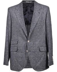 Brunello Cucinelli - Check-Pattern Single-Breasted Blazer - Lyst