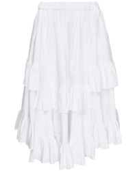 Comme des Garçons - Teiban Ruffled Cotton Midi Skirt - Lyst