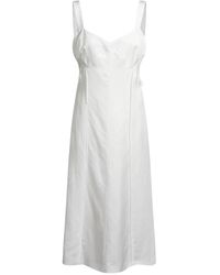 BOSS - Robe Mi-Longue À Col V - Lyst