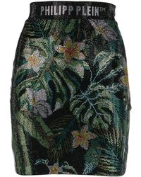 Philipp Plein - Crystal-embellished Mini Skirt - Lyst