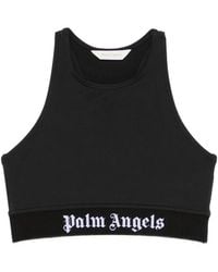 Palm Angels - Brassière De Sport À Dos Nageur Et Bande À Logo Sous La Poitrine - Lyst