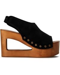 Twinset - 105Mm Suede Platform Sandals - Lyst