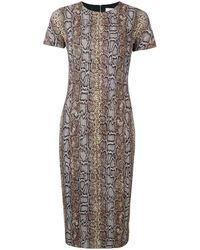 Victoria Beckham T-shirtjurk - Bruin