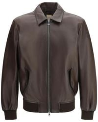 D'Amico - Zip Leather Jacket - Lyst