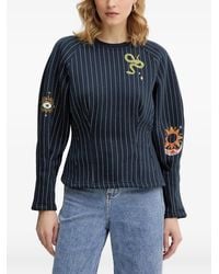 Never Fully Dressed - Barrel Gestreepte Verfraaide Sweater - Lyst