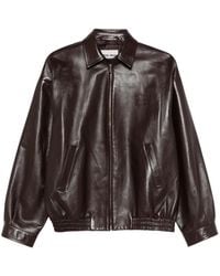 Miu Miu - Logo-Detail Leather Jacket - Lyst