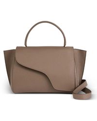 Atp Atelier - Arezzo Asymmetric Leather Tote Bag - Lyst