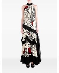 YANGKEHAN - Floral-Print Ruffled Maxi Dress - Lyst