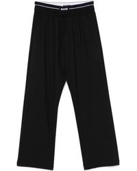 MSGM - Hose Mit Logo-Bund - Lyst