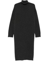 Agl Attilio Giusti Leombruni - High-Neck Long-Sleeve Midi Dress - Lyst