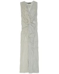 Bimba Y Lola - Striped Twist-Detail Maxi Dress - Lyst