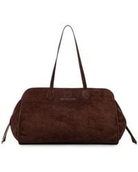 Love Moschino - Sac Cabas En Daim À Plaque Logo - Lyst