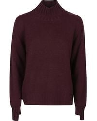 Canessa - Pull En Cachemire À Col Montant - Lyst