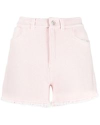 Barrie - Fine-Knit Fringe-Detail Shorts - Lyst