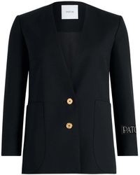 Patou - Twill-Jacke ohne Kragen - Lyst