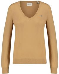 GANT - Top Met V-Hals - Lyst