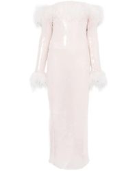 retroféte - Feather Sequin-embellishment Midi Dress - Lyst