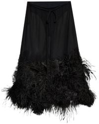 The Attico - Skirt With Ostrich Feathers - Lyst