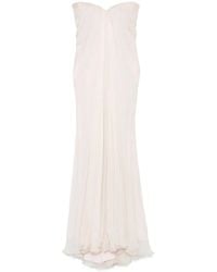 McQueen - Gedrapeerde Maxi-Jurk - Lyst