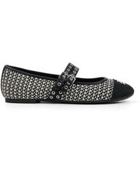 KARL LAGERFELD - Eyelet-Embellished Ballet Flats - Lyst