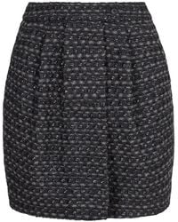 Emporio Armani - Tweed Mini Straight Skirt - Lyst