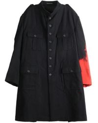 Yohji Yamamoto - Button-Up Epaulette Coat - Lyst