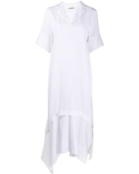 Jil Sander Asymmetrische Jurk - Wit