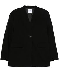 LE SULLY STUDIO - Single-Breasted Collarless Coat - Lyst