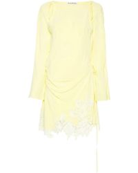 Acne Studios - Floral-Lace Detail Mini Dress - Lyst