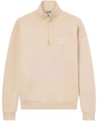 MC2 Saint Barth - Eliade Half-Zip Cotton Sweatshirt With Flock Logo - Lyst