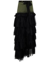 Valentino Garavani - Gonna Lunga Con Ruches - Lyst