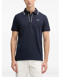 Guess - Piqué-Texture Tipped Polo Shirt - Lyst