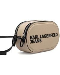 Karl Lagerfeld - Oval-Shaped Double-Zip Crossbody Bag - Lyst