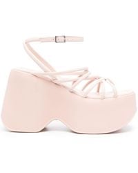 Vic Matié - Crossover-strap Leather Sandals - Lyst