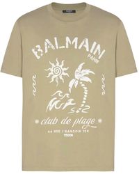 Balmain - Short-Sleeve Crew-Neck T-Shirt - Lyst