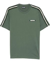 EA7 - Camiseta A Rayas Con Manga Corta - Lyst