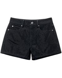 Alexander Wang - Short En Jean À Taille Haute - Lyst