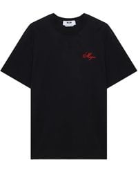 MSGM - Detail-Embroidery T-Shirt - Lyst