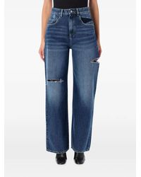 ICON DENIM - Poppy Distressed Jeans - Lyst