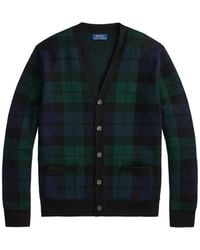 Polo Ralph Lauren - Blackwatch-Check V-Neck Cardigan - Lyst