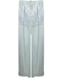 Twentyfourhaitch - Sequin-Embellished Satin-Detail Trousers - Lyst