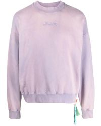 Off-White c/o Virgil Abloh - Embroidered-Logo Cotton Sweatshirt - Lyst