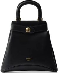 Prada - Shopper Mit Logo-Stempel - Lyst