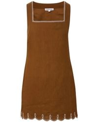 Veronica Beard - Shanice Linen Mini Dress - Lyst