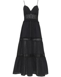Loretta Caponi - Demi Cotton Midi Dress - Lyst